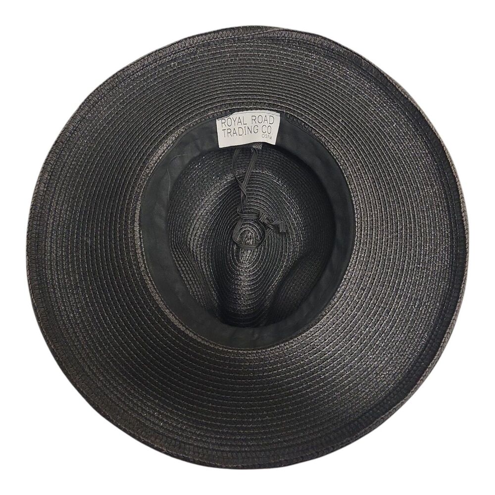 Royal Road Trading Co Hat Men's One Size Panama Black w/ Leather Band - Picture 6 of 11